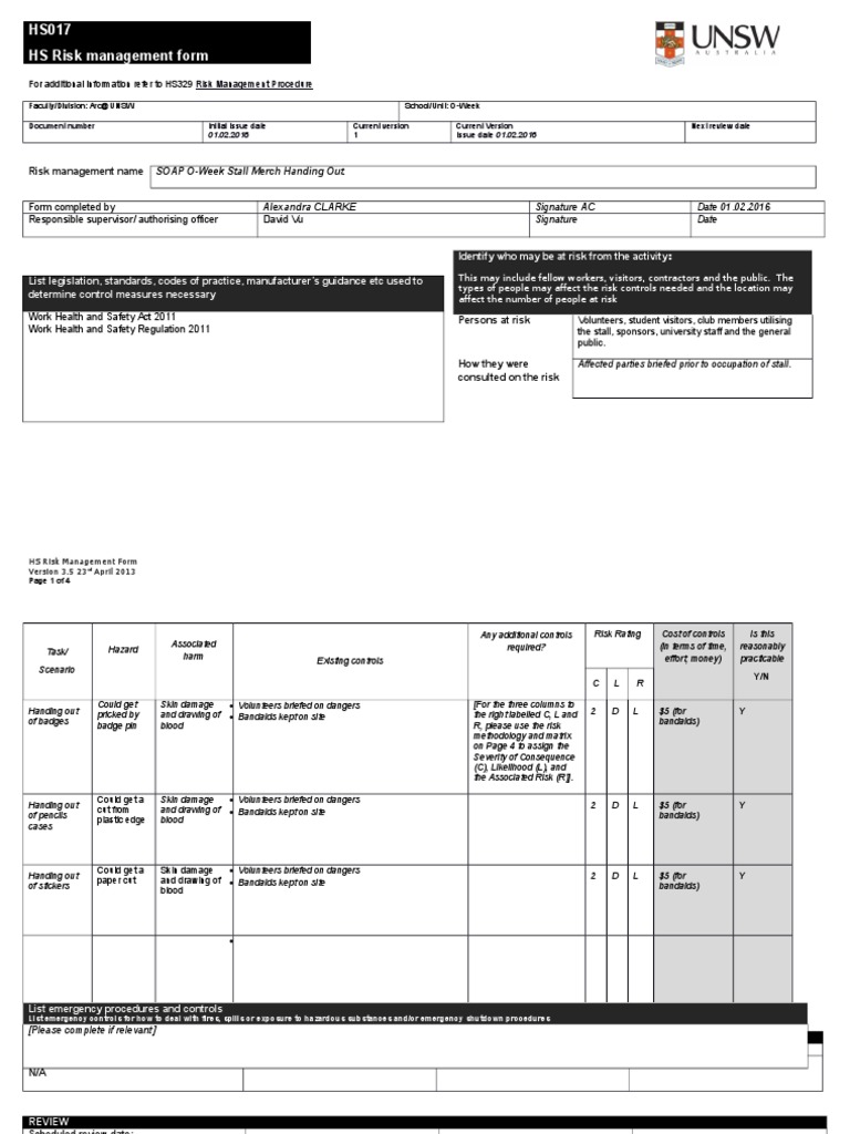 [TEMPLATE] - HS017 Risk Assessment Form Stickersbadgesandpencilcase ...