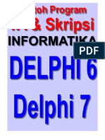 Contoh Program Delphi Untuk Tugas Akhir dan Skripsi Informatika