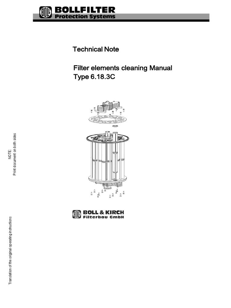 Technical Note Filter 6.18.3C - Filter Elements Cleaninng Instructions ...