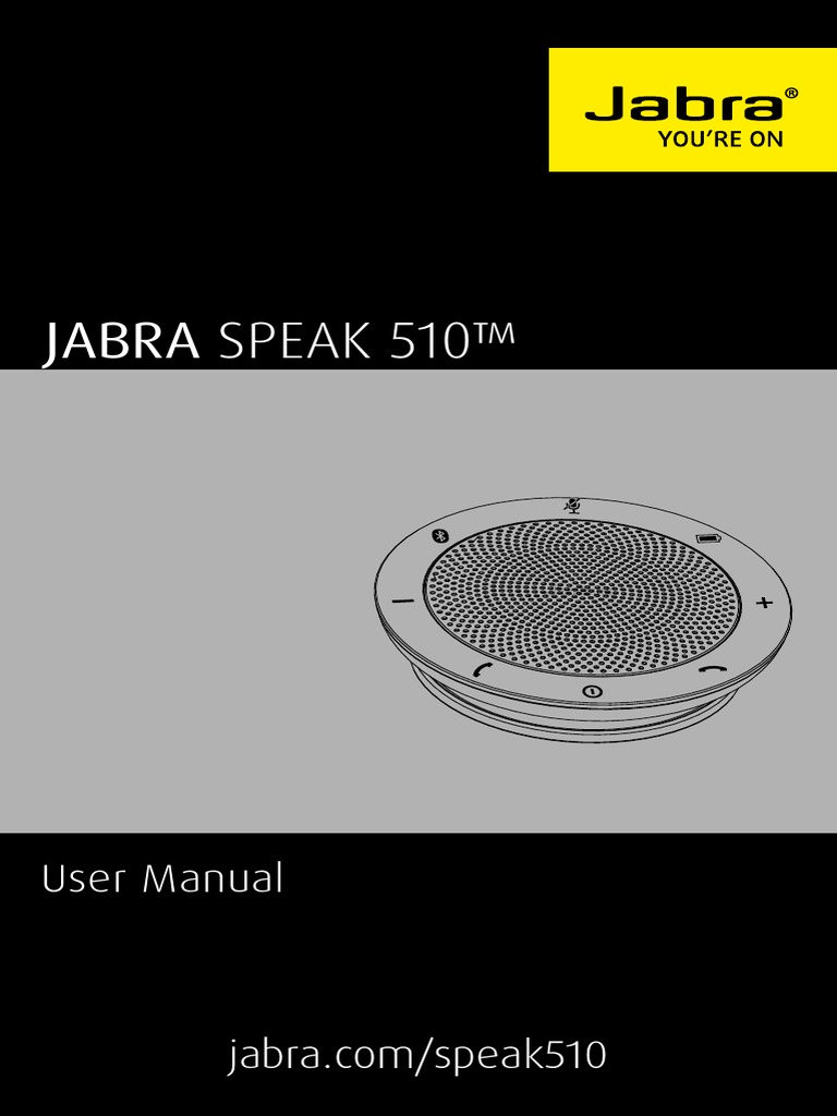 Jabra Speak 510 user manual_EN RevF.pdf | Bluetooth | Usb