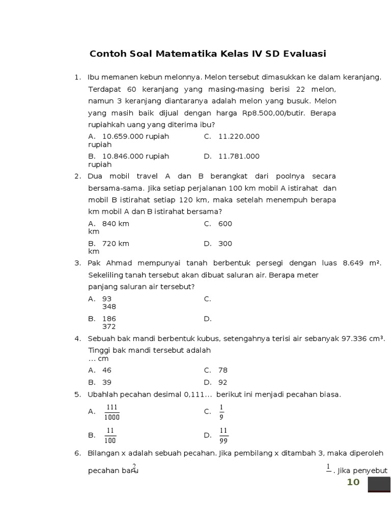 Contoh Soal Mulok Pertanian Sd