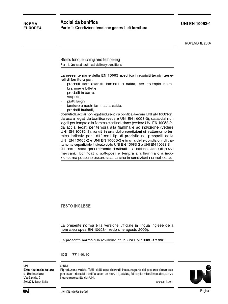 uni-en-10083-1-2006-acciai-da-bonifica-condizioni-tecniche-generali-di