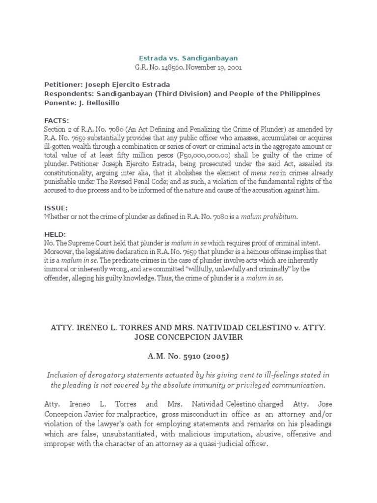 Petitioner joseph ejercito estrada respondents sandiganbayan third