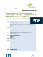 Programa Oportunidades de Financiamento 7º PQ