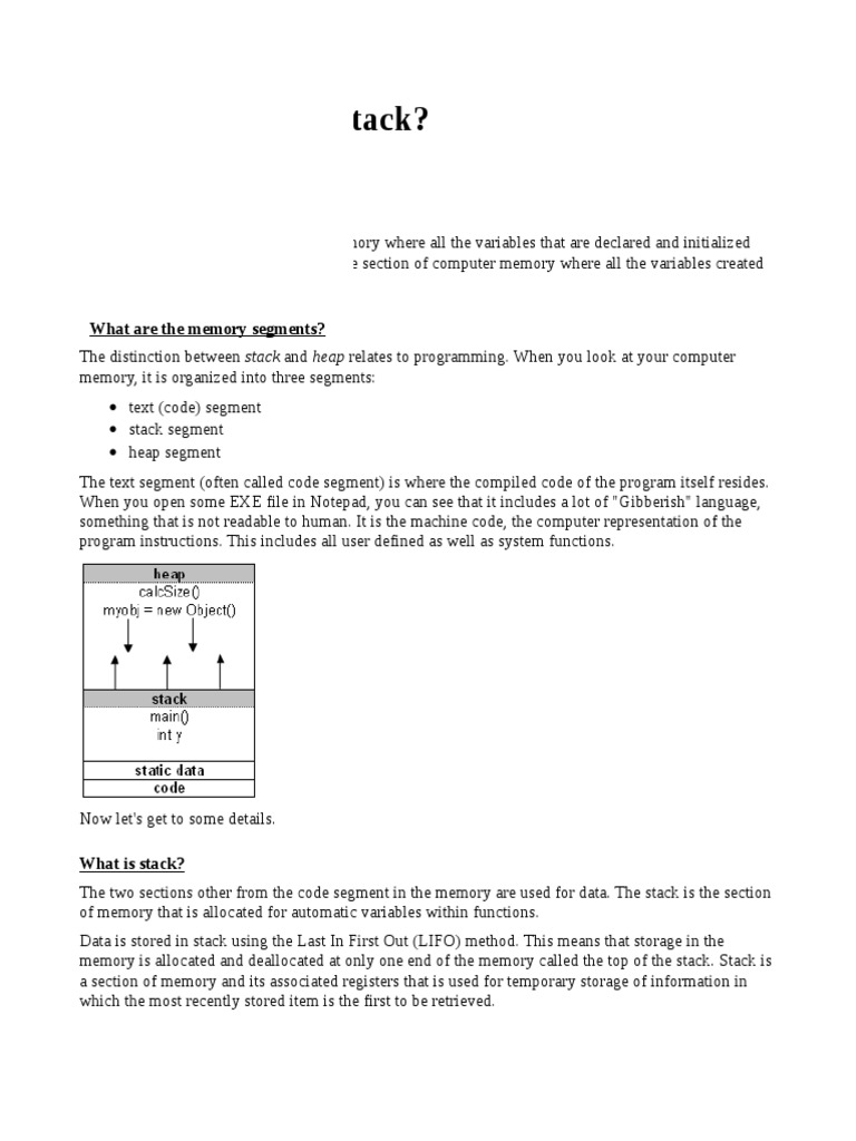 An In-Depth Explanation of Memory Segments, the Stack and the Heap ...