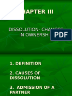 Dissolution-Changes in Ownership