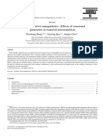 Synthesis of Silver Nanoparticles-Effects of Concerned Parameters in Water/oil Microemulsion