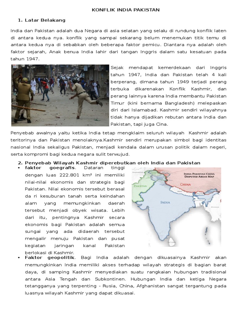 KONFLIK India Pakistan | PDF | Perjalanan