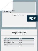 Budget: by Danielle Conneely