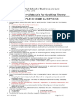 Review Materials For Auditing Theory: Multiple Choice Questions