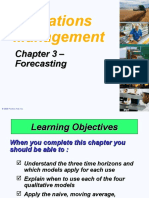 Operations Management: Chapter 3 - Forecasting