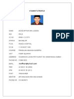 Student Profile with Education and Contact Details