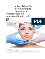 Natureza Das Obrigações Assumidas Em Cirurgias Plásticas Estéticas e Repercussões Na Responsabilidade Civil.docx 2015