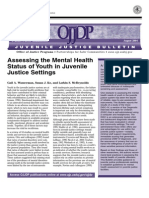 Assessing The Mental Health Status of Youth in Juvenile Justice Settings