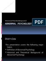 Abnormal Psychology: Historical and Theoretical Background of