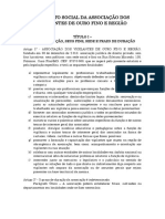 Estatuto Social Da Associação Dos Vigilantes de Ouro Fino e Região