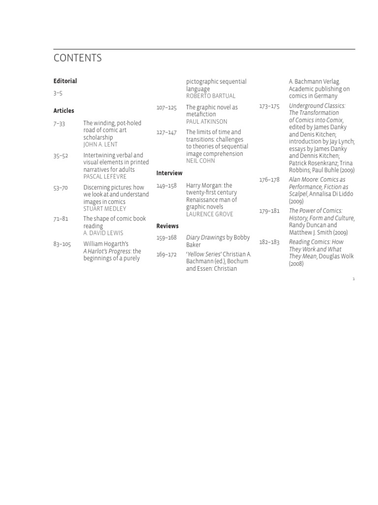Studies in Comics 1.1 | PDF | Comic Book | Interdisciplinarity