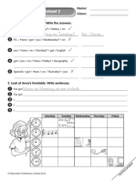 Have You Got History On Tuesday? Yes, I Have.: Grammar Worksheet 2