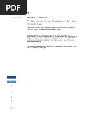 Gartner Score Prioritize