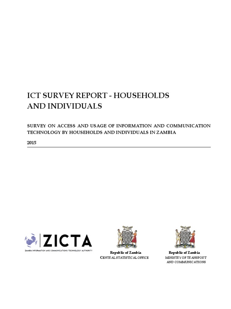 ICT Access and Usage in Zambia 2015 | PDF | Internet | Information And ...