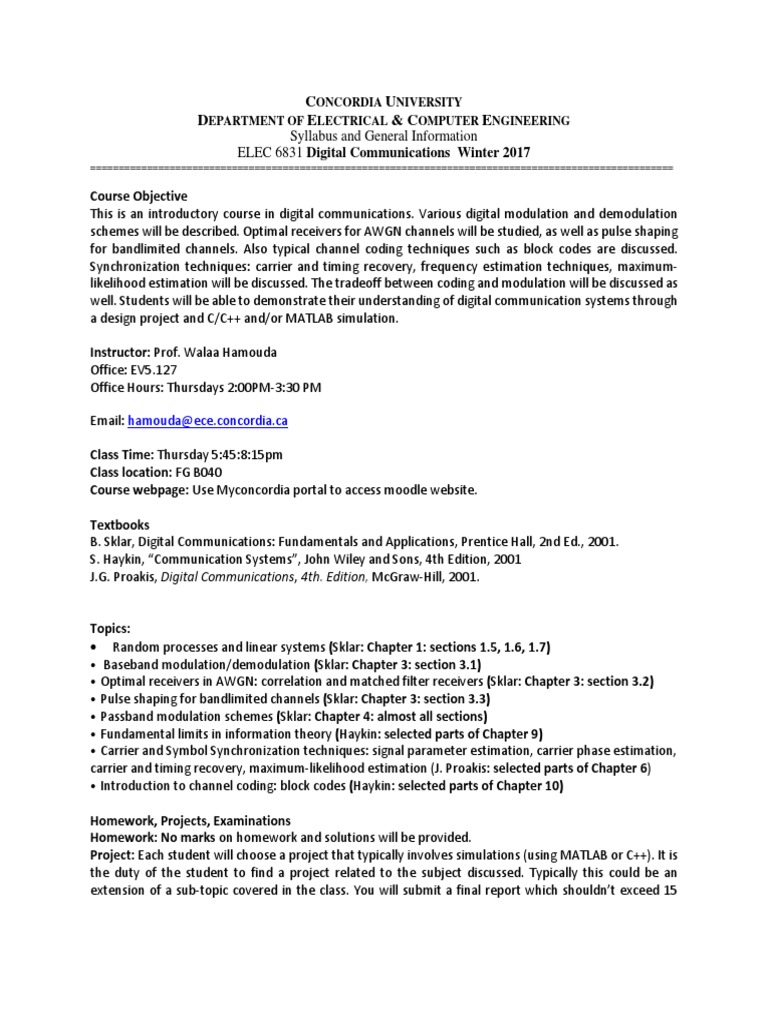 Digital Communication Proakis Student Solutions Manual