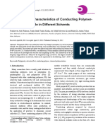 Synthesis and Characteristics of Conducting Polymer-Based Polypyrrole in Different Solvents