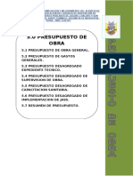 5.0 Presupuesto de Obra