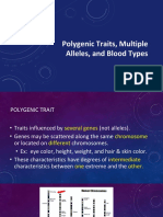 polygenic traits multiple alleles and blood types