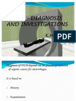 Diagnosis and Investigations DUB