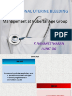 Management of Pubertal Menorrhagia