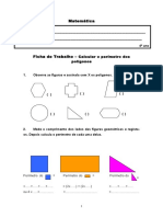 Ficha de Matemática - 4º.