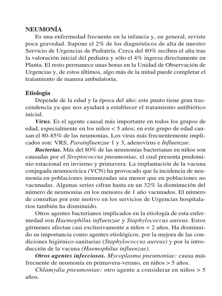 Neumonía Pdf Neumonía Especialidades Medicas