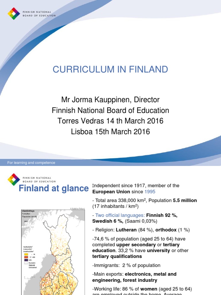 1 Curriculum in Finland PDF Curriculum Secondary Education