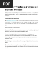 Tips For Writing 5 Types of Sports Stories
