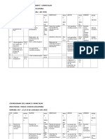 Cronograma Semanal Del Avance Curricular Setiembre