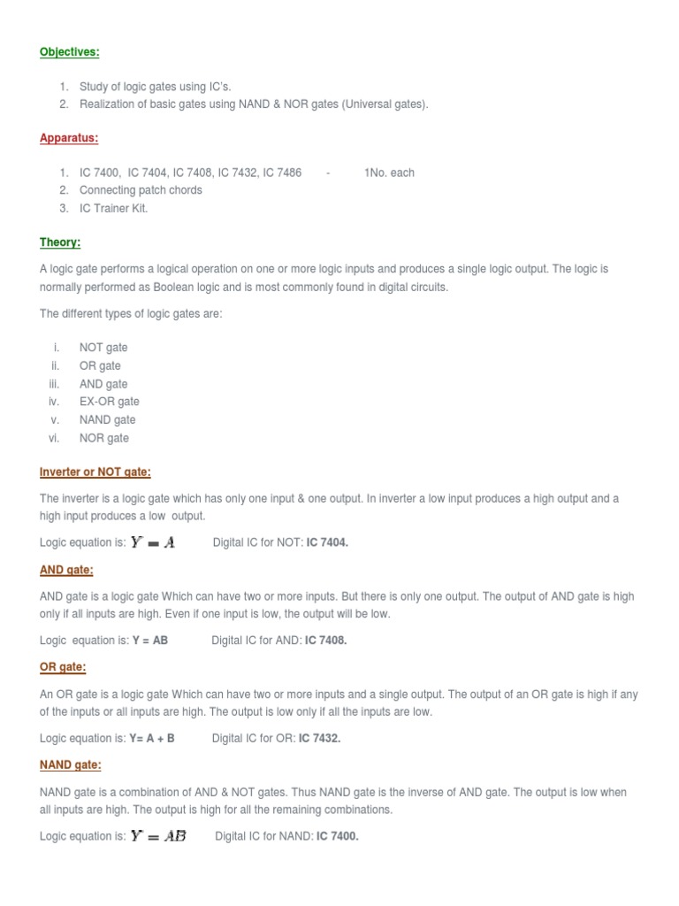 Logic Gates | Download Free PDF | Logic Gate | Cmos