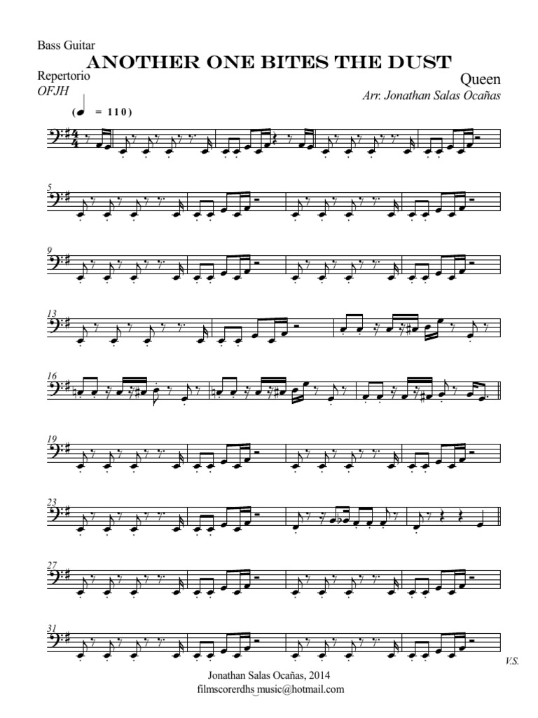 03 Another One Bite the Dust V2 Bass Guitar