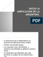 Hacia La Unificacion de La Argentina