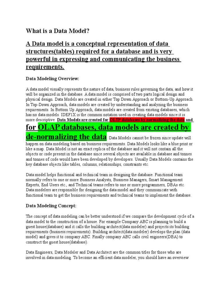 Understanding Data Models and Their Importance | PDF | Data Model ...
