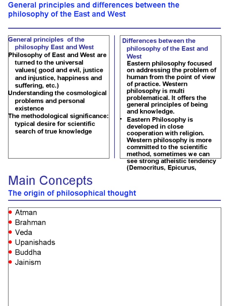 Eastern vs. Western Philosophy Differences | PDF | Brahman | Vedanta