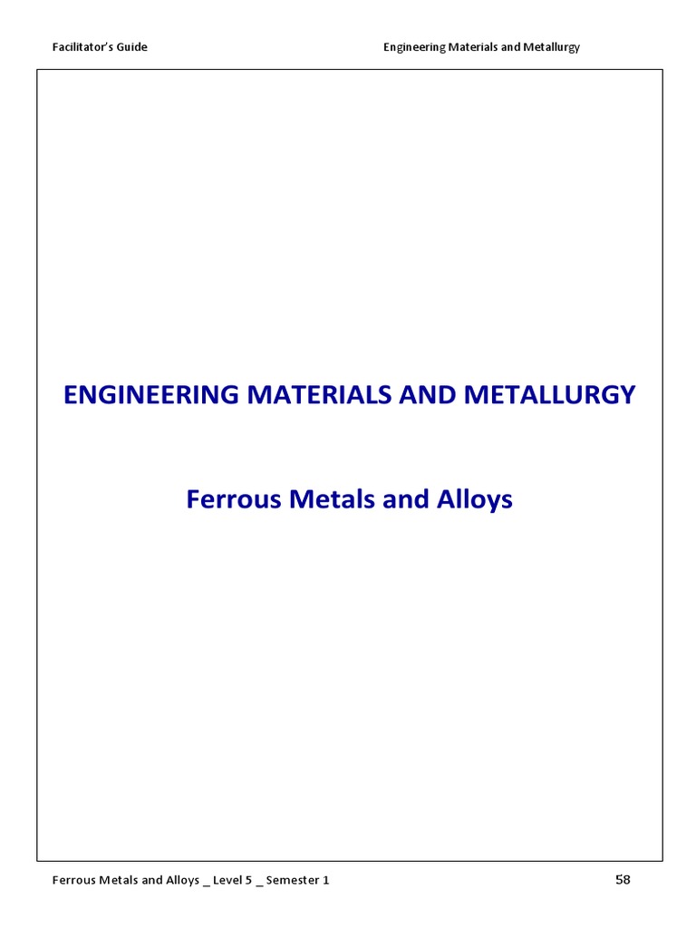 Ferrous Metals and Alloys Overview | PDF | Cast Iron | Stainless Steel