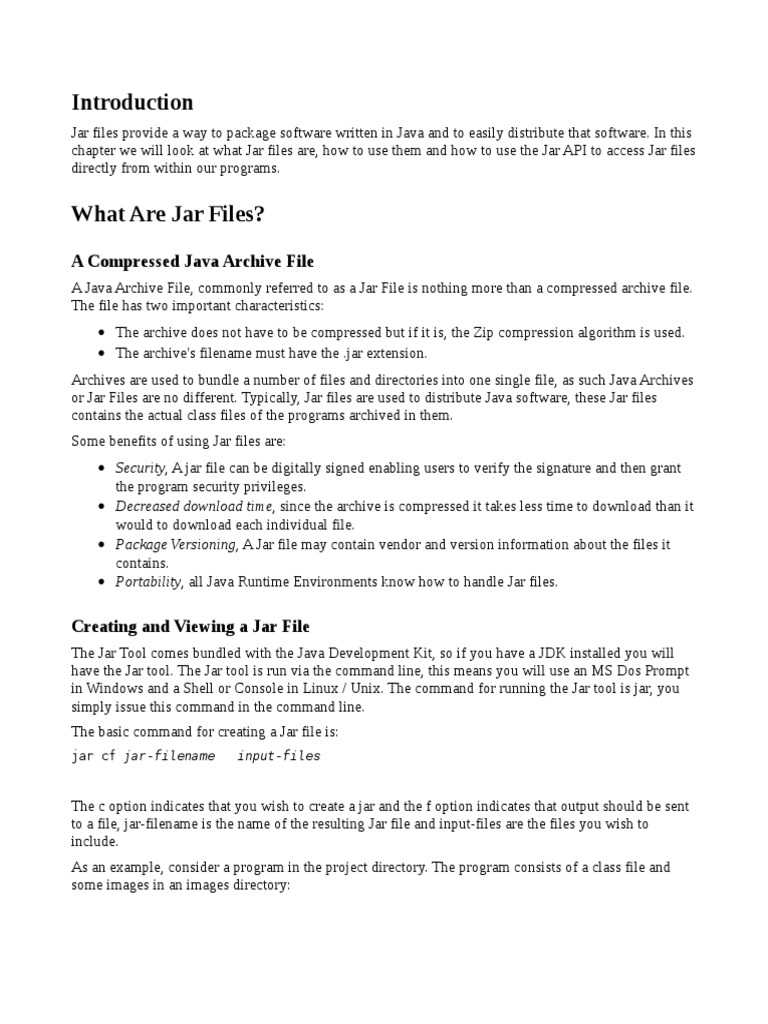 Jar File PDF Command Line Interface Computer File