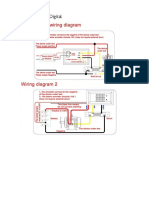 Wiring Diagram Red-Blue Panel Voltmeter and Amperemeter