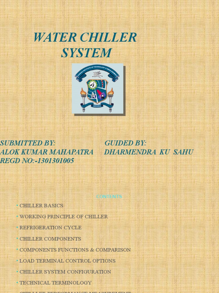 Water-Cooled Chiller System Overview | PDF | Gas Compressor | Refrigeration