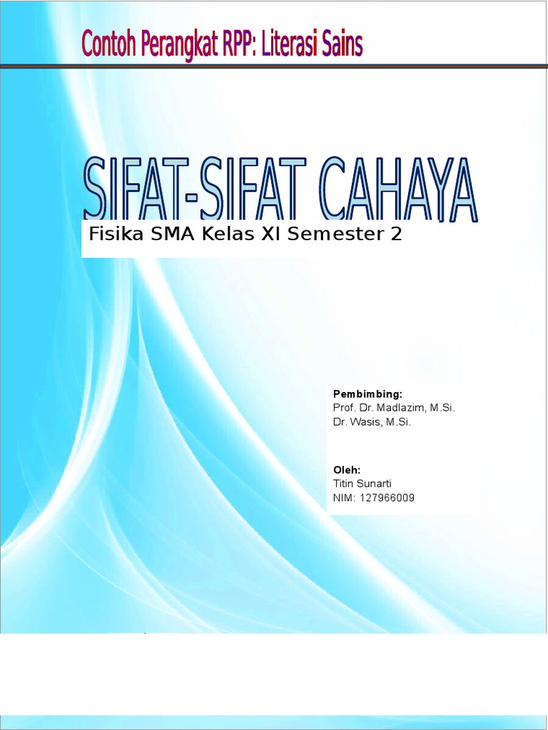 Contoh Rpp Literasi Sains