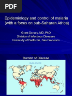 Epidemiology and Control of Malaria (With A Focus On Sub-Saharan Africa)