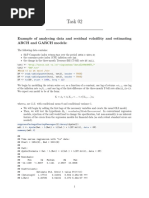 Task 02: Example of Analysing Data and Residual Volatility and Estimating ARCH and GARCH Models