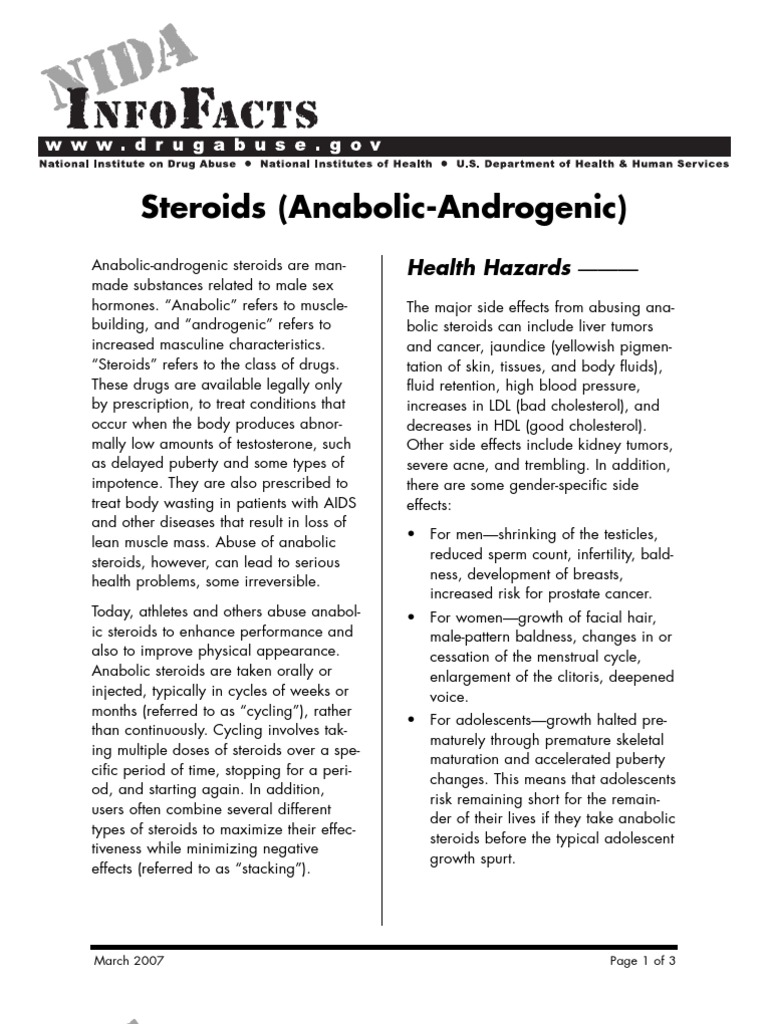 Anabolic Steroids: Risks and Usage | PDF | Medical Specialties ...