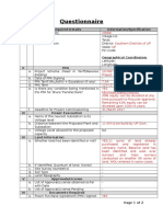 Questionnaire 20MW Solar Project UP