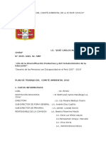 Planes de Trabajo Del Comité Ambiente